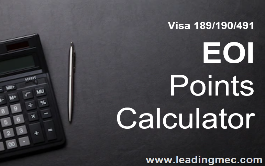 2020-21 Financial Year Skilled Migration EOI Points Calculator (Apply to Visa 189/190/491)